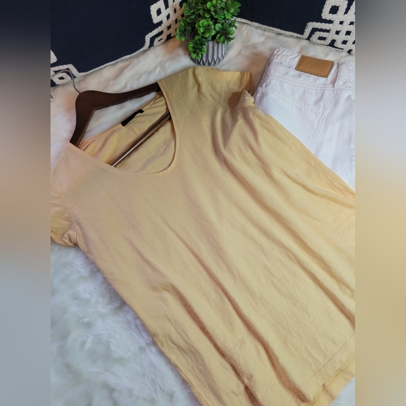 Drykorn For Beautiful People | AVIVI Classic Cotton Tee Shirt | Orange | Small - Picture 6 of 14